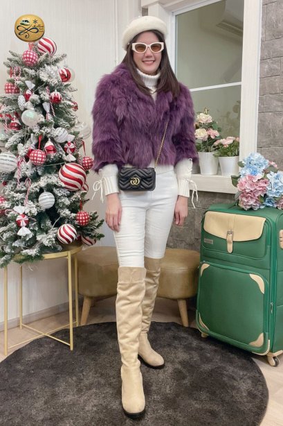 เช่าเสื้อกันหนาว รุ่น Purple Passion Fur Coat	2109GCF1548FAPP1