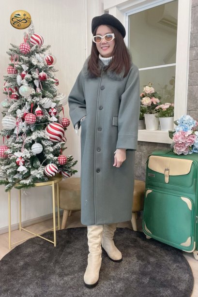 เช่าเสื้อกันหนาว รุ่น Blue Mirage Single Breasted Coat	2109GCL1560FAGN1