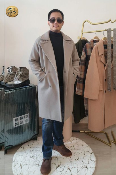 เช่าเสื้อกันหนาว รุ่น Brown Nuthatch Double Breasted Coat	2109GCL1563FAGN1