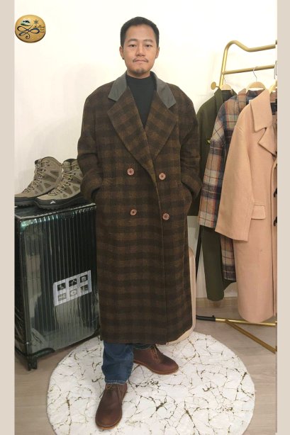 เช่าเสื้อกันหนาว รุ่น Chocolate Plum Double Breasted Coat	2109GCL1565FAMX1