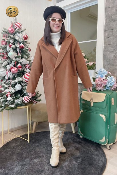เช่าเสื้อกันหนาว รุ่น Caramel Cream Double Breasted Coat	2109GCL1577FABR1