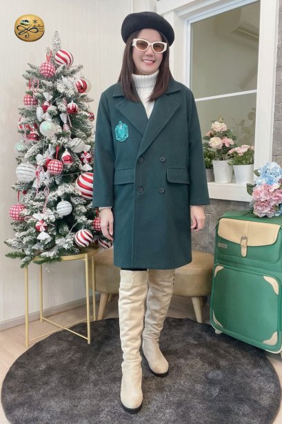 เช่าเสื้อกันหนาว รุ่น Malachite Green Double Breasted Coat	2109GCL1580FAGN1
