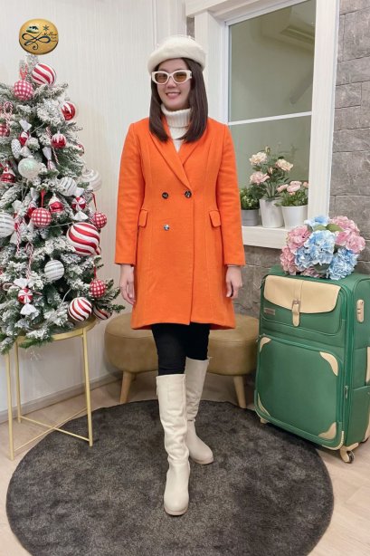 เช่าเสื้อกันหนาว รุ่น  Autumn Sunset Double Breasted Coat	2109GCL1588FAOR1