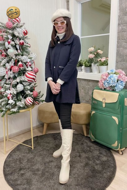 เช่าเสื้อกันหนาว รุ่น  Slate Navy Double Breasted Coat	2109GCL1598FANA1