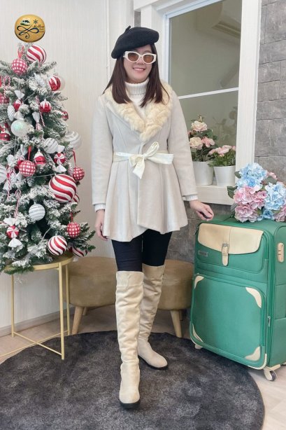 เช่าเสื้อกันหนาว รุ่น  Rosewater Pricess Dress Coat	2109GCL1601FACR1