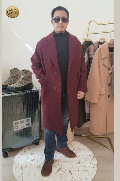 เช่าเสื้อกันหนาว รุ่น Crimsom Red Single Breasted Coat	2109MCL1608FARE1
