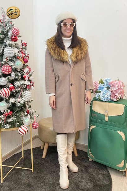เช่าเสื้อกันหนาว รุ่น Mocha Mousse Single Breasted Coat	2110GCL1690FABR1
