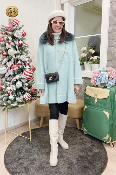 เช่าเสื้อกันหนาว รุ่น  Palladian Blue Single Breasted Coat	2201GCL1802FAGN1