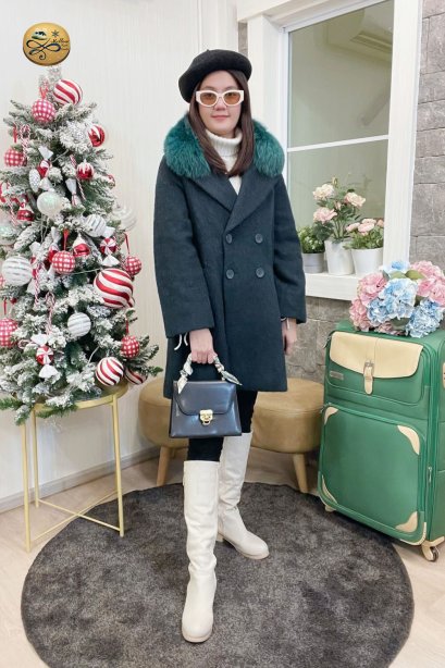 เช่าเสื้อกันหนาว รุ่น  Racing Green Double Breasted Coat	2201GCL1806FAGN1