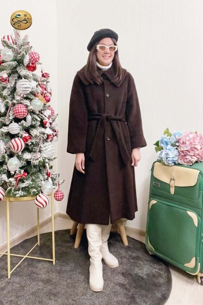 เช่าเสื้อกันหนาว รุ่น  Cinnamon Slate Single Breasted Coat	2202GCL1819FABR1