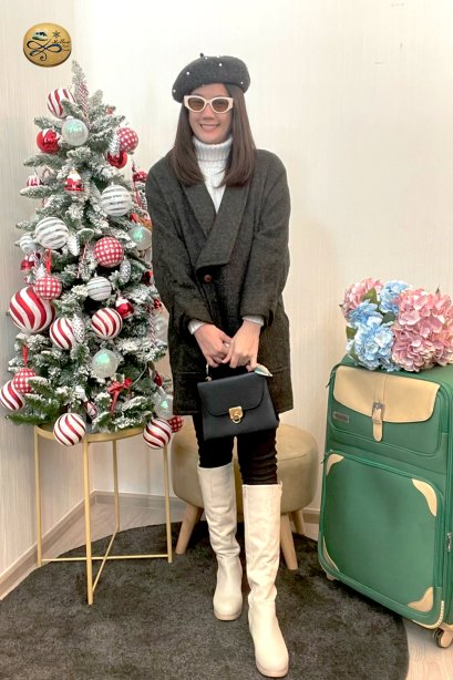 เช่าเสื้อกันหนาว รุ่น  Black Beauty Double Breasted Coat	2202GCL1831FABK1