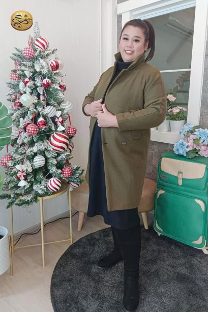 เช่าเสื้อกันหนาว รุ่น  Green Chesapeake Bay Single Breasted Coat	 2204GCL1891FAGN1