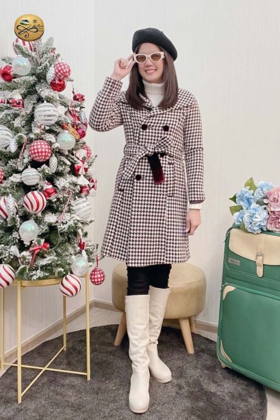 เช่าเสื้อกันหนาว รุ่น  Karanda Red Single Breasted Coat	2204GCL1894FARE1