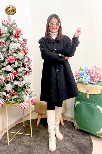 เช่าเสื้อกันหนาว รุ่น Black Beauty Single Breasted Coat	2205GCL1904FABK1