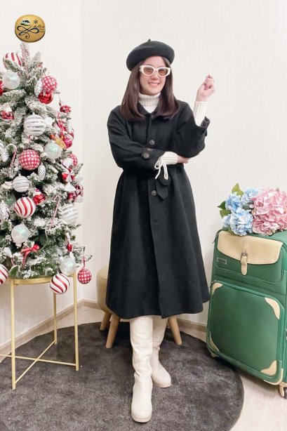 เช่าเสื้อกันหนาว รุ่น  Darkest Hour Single Breasted Coat	2205GCL1907FABK1