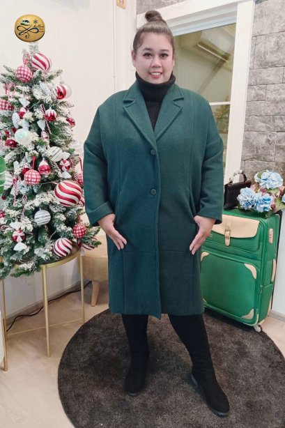 เช่าเสื้อกันหนาว รุ่น  Beau Green Single Breasted Coat	2205GCL1910FAGN1
