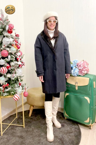 เช่าเสื้อกันหนาว รุ่น  Black Beauty Single Breasted Coat	2205GCL1915FABK1