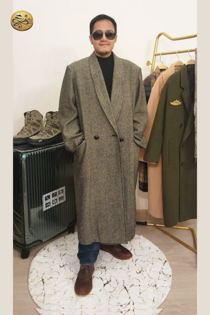 เช่าเสื้อกันหนาว รุ่น  Abu Muda Gray Single Breasted Coat	2205MCL1933FAGY1