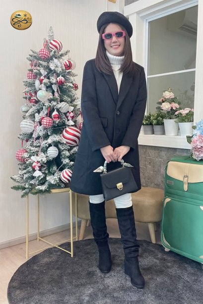 เช่าเสื้อกันหนาว รุ่น  Obsidian Straight Coat	2209GCL1990FABK1