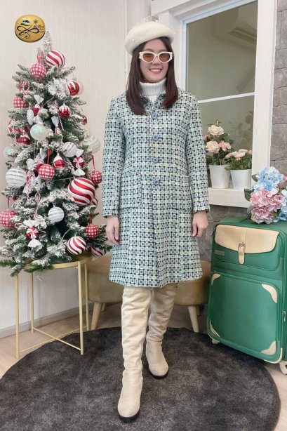 เช่าเสื้อโค้ทผู้หญิง รุ่น  Green Carolina Gull Dress Coat	2209GCL1997FAGN1