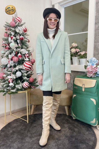 เช่าเสื้อโค้ทผู้หญิง รุ่น  Tropical Mist Single Breasted Coat	2209GCL2003FAGN1