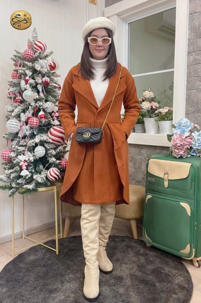 เช่าเสื้อโค้ทผู้หญิง รุ่น  Butter milk Yellow  Coat	2209GCL2004FABR1