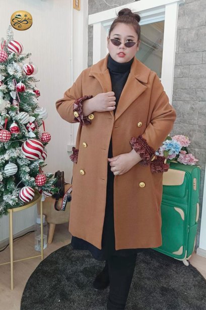 *** Limited Editon  เช่าเสื้อโค้ทผู้หญิง รุ่น   Ochre Long Coat  9MCLCS2031FABR6XL1