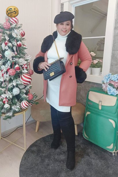 เช่าเสื้อโค้ทผู้หญิง รุ่น  Peachy Woolen Coat	905GCL2123FAPK3XL1