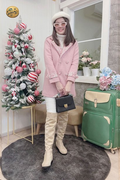 เช่าเสื้อโค้ทผู้หญิง รุ่น  Faux Mink Fluffy Amaryllis Straight Coat 905GCL417FAPKS1