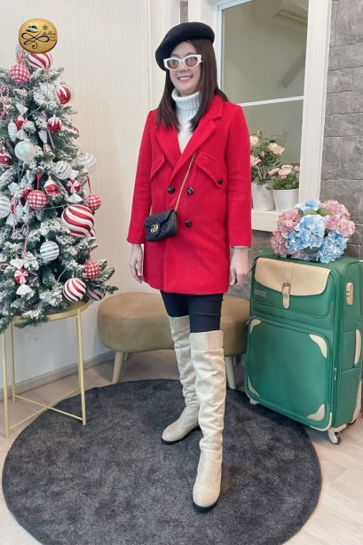 เช่าเสื้อโค้ทผู้หญิง รุ่น Vermelho Coral Coat   2006GCL745FARE1