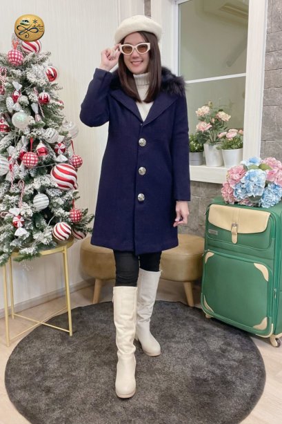 เช่าเสื้อโค้ทผู้หญิง รุ่น  Evening  Blue Coat  2006GCL751FABL1