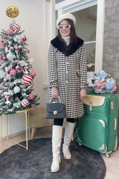 เช่าเสื้อโค้ทผู้หญิง รุ่น Chocolate Brown Shinori Coat	2009GCL833FABR1