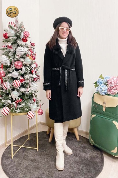 เช่าเสื้อโค้ทผู้หญิง รุ่น Midnight Double Breasted Coats	2009GCL836FABK1