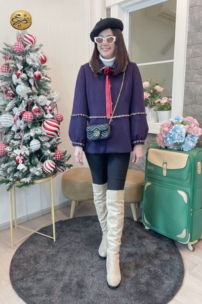 เช่าเสื้อโค้ทผู้หญิง รุ่น Beauty Berry Pea Coat	2009GCL844FAPP1