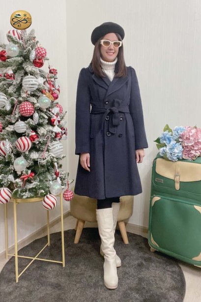 เช่าเสื้อโค้ทผู้หญิง  รุ่น  Ibiza Blue Dress Coat	2101GCL899FANA1