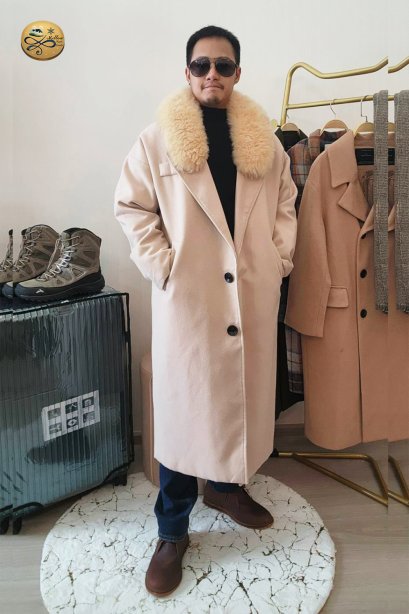 เช่าเสื้อโค้ทผู้ชาย รุ่น Buttercream Single Breasted Coat	2101UCL902FACR1