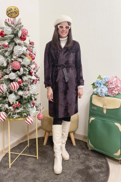 เช่าเสื้อโค้ทผู้หญิง   รุ่น  Parachute Purple Single Breasted Coat 	2101GCL921FAPP1