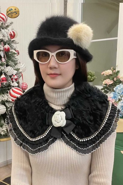 เช่าปกเฟอร์แท้ตกแต่ง  Fur Collar  2104GFUR014BKF1