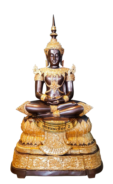 พระแก้วทรงเครื่องเนื้อทองเหลือง 30 นิ้ว