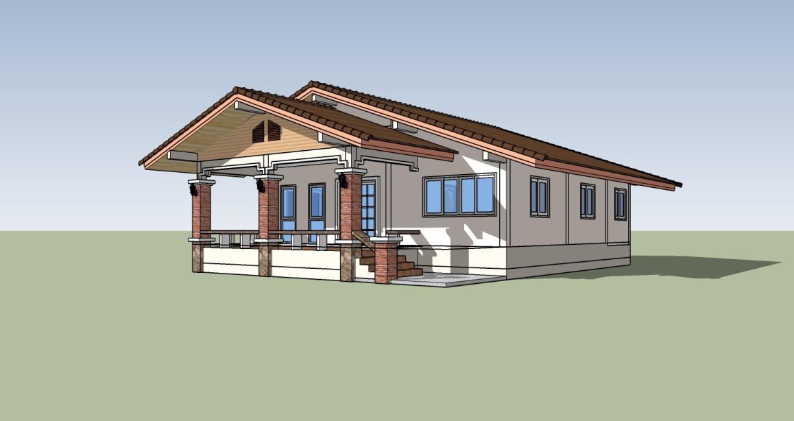 แบบบ้านเกษตรอินทนนท์ชั้นเดียว BluePrint-0072