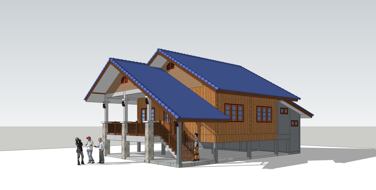 แบบบ้านชั้นเดียวเกษตรบ้านแพง BluePrint-0148