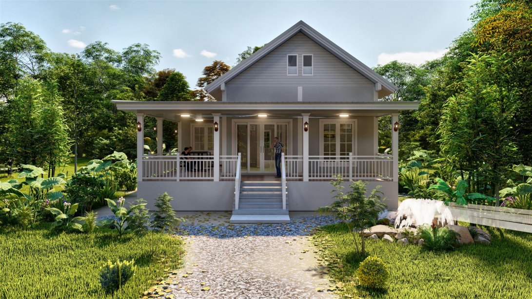 บ้านทรงจั่ว2ห้องนอน