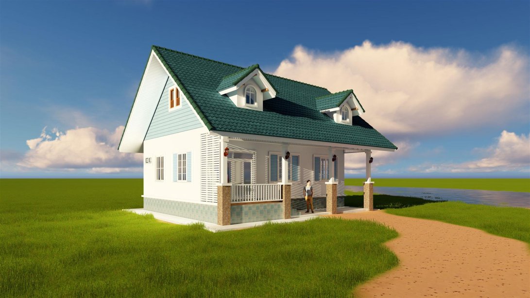 ด้านหน้าบ้านเกษตรสากเหล็ก