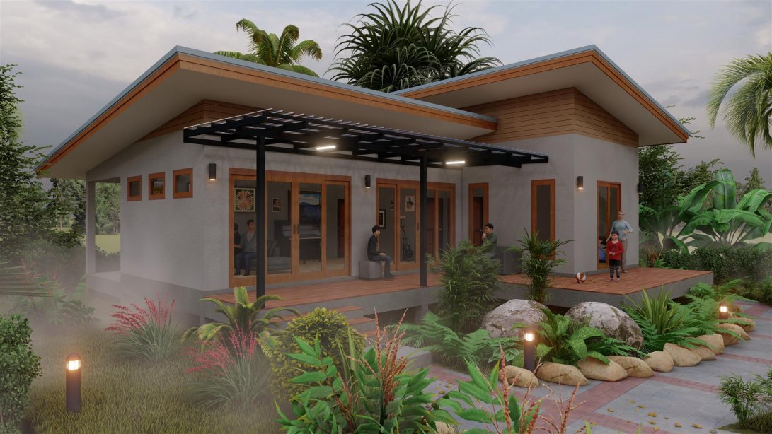 แบบบ้านชั้นเดียวเกษตรเกาะพะงัน BluePrint-006
