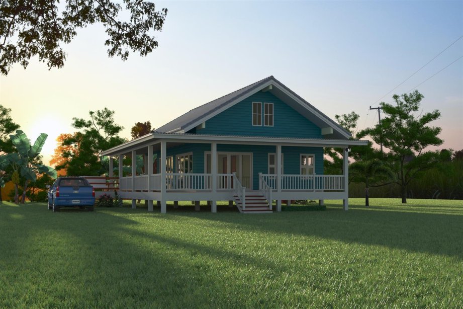 แบบบ้านชั้นเดียวยกพื้นสูงเรือนสีดา BluePrint-0050