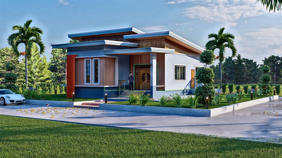 แปลนบ้านโมเดิร์น3ห้องนอน