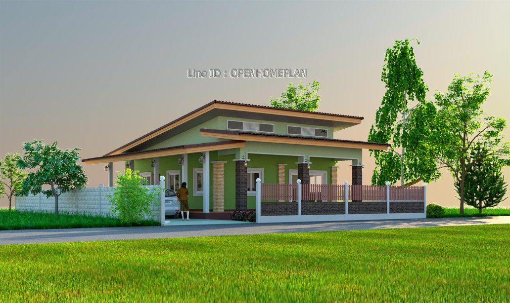 แบบบ้านโมเดิร์นเชั้นเดียวเชาวลิต BluePrint-0030