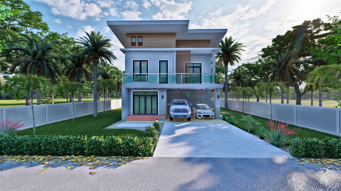 บ้าน2ชั้นโมเดิร์นแบบบ้านเกษตรศรีขวัญ BluePrint-0119