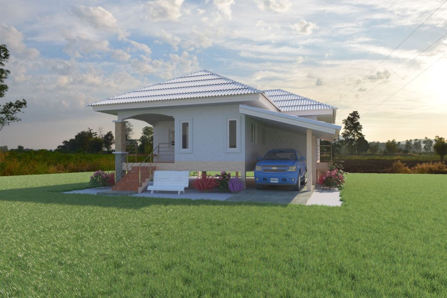 แบบบ้านชั้นเดียวบ้านเกษตรไมตรี BluePrint-0123