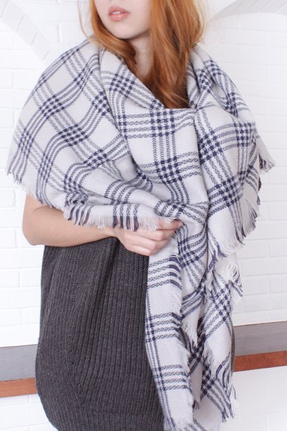 สตรีทแฟชั่น ผ้าพันคอไหมพรม